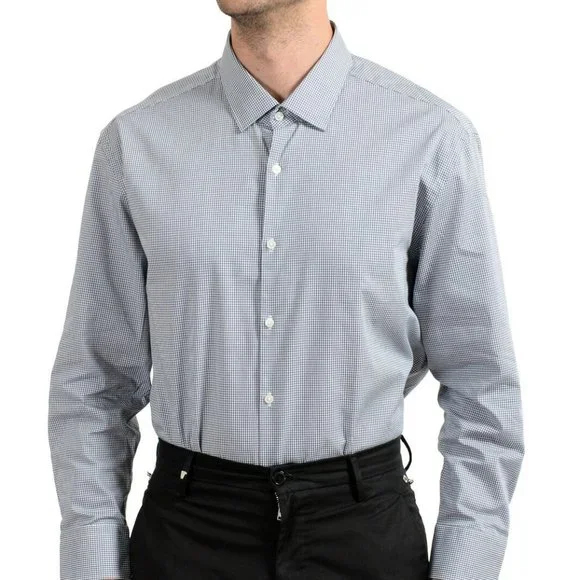 Boss Men's Modern Fit Dress Shirt - Gray - Casual Shirts